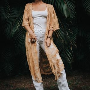 Mustard Lace Duster 😍